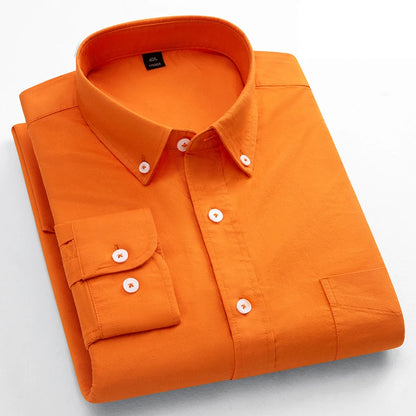 Classic Fit Fashion 100% Cotton Long-Sleeve Shirt for Men
