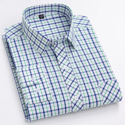 Pure 100% Cotton Plaid Shirts for Men