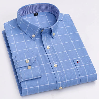 Men's 100% Cotton Smart Casual Shirt Long Sleeve