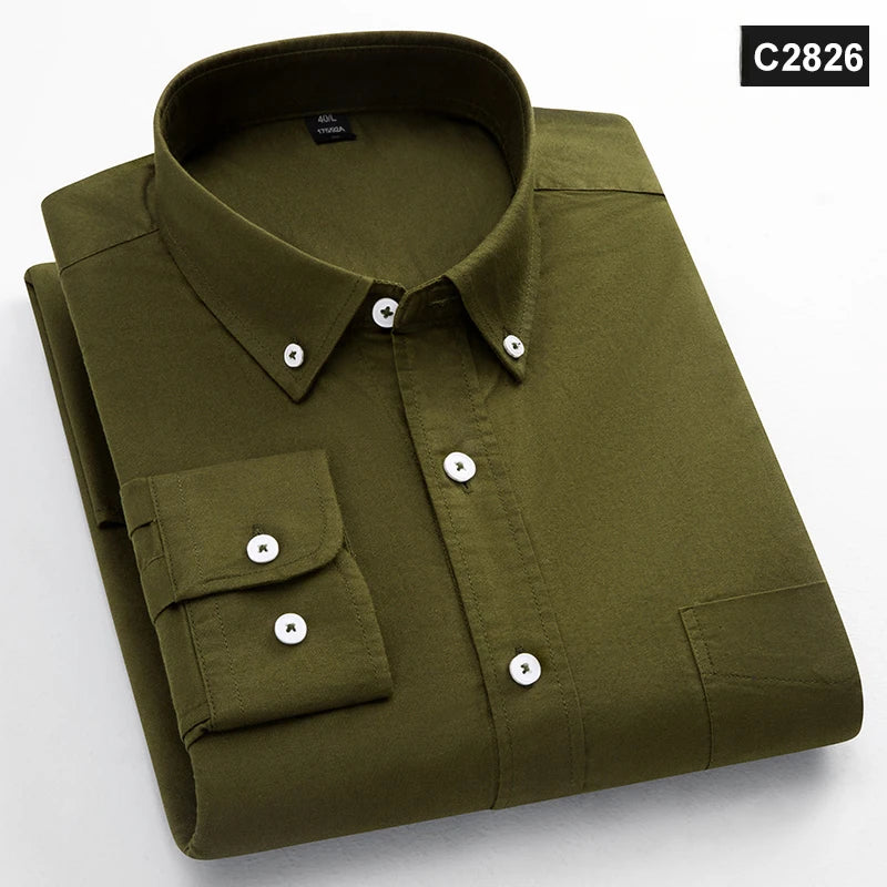 Classic Fit Fashion 100% Cotton Long-Sleeve Shirt for Men