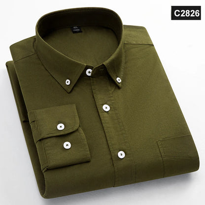 Classic Fit Fashion 100% Cotton Long-Sleeve Shirt for Men