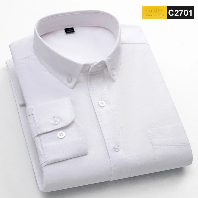 Classic Fit Fashion 100% Cotton Long-Sleeve Shirt for Men