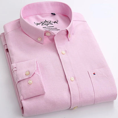 Men's 100% Cotton Smart Casual Shirt Long Sleeve