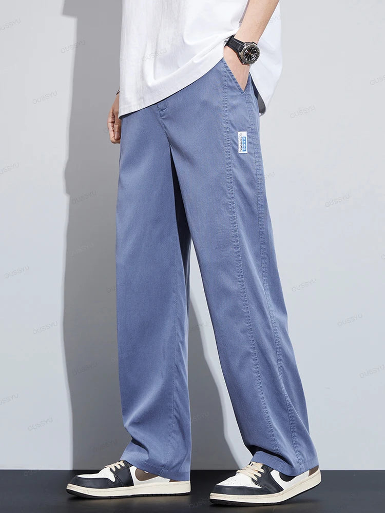 High Quality Summer Ultrathin Soft Lyocell Fabric Men's Casual Pants