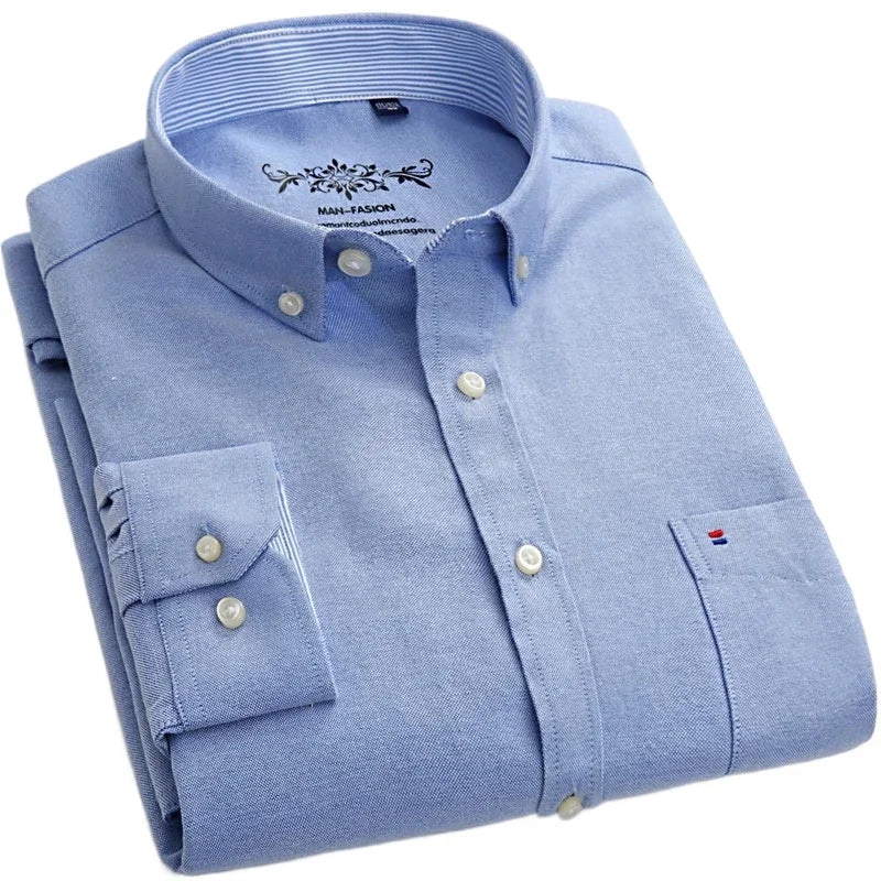 Men's 100% Cotton Smart Casual Shirt Long Sleeve