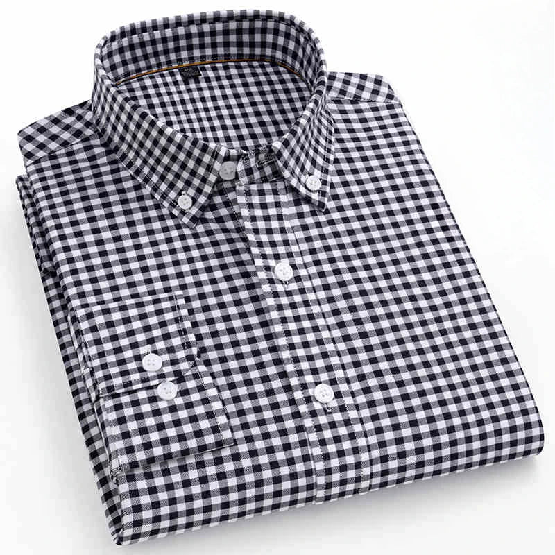 Hochwertige, modische Plaidhemden aus 100 % Baumwolle für Herren im beliebten Koreana-Stil