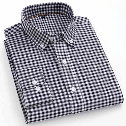 High Quality 100% Cotton Fashion Korena Popular Plaid Shirts for Men
