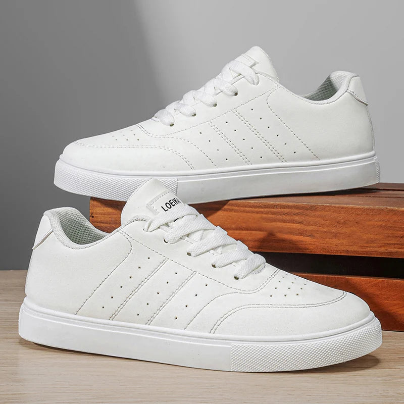 Klassische Freizeit-Sneaker für Herren | Minimalistische Schnür-Skateschuhe
