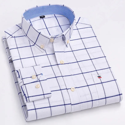 Men's 100% Cotton Smart Casual Shirt Long Sleeve