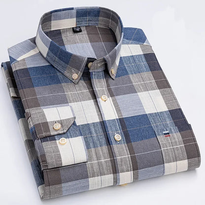 Men's 100% Cotton Smart Casual Shirt Long Sleeve
