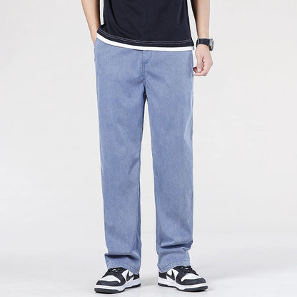 Summer Ultrathin High Quality Soft Lyocell Fabric Men's Jeans