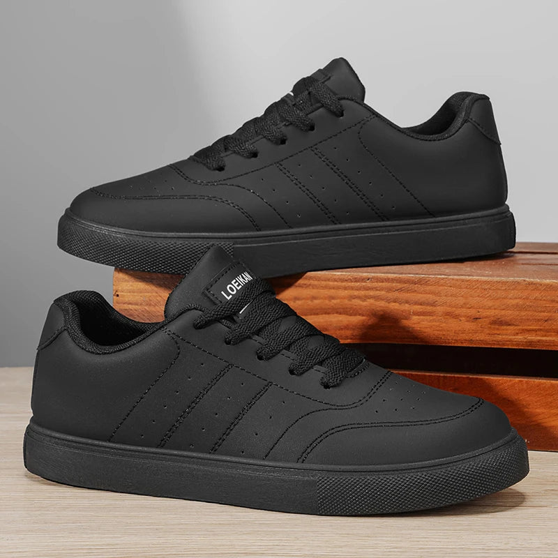 Klassische Freizeit-Sneaker für Herren | Minimalistische Schnür-Skateschuhe