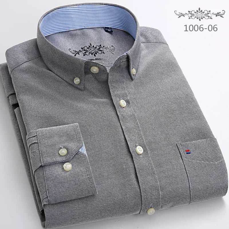 Men's 100% Cotton Smart Casual Shirt Long Sleeve