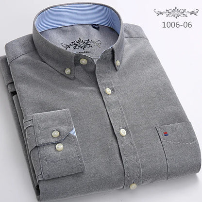 Men's 100% Cotton Smart Casual Shirt Long Sleeve