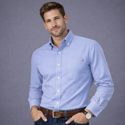 Men's 100% Cotton Smart Casual Shirt Long Sleeve